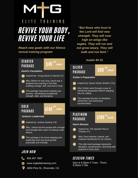 Divine Fitness Boot Camp Packages